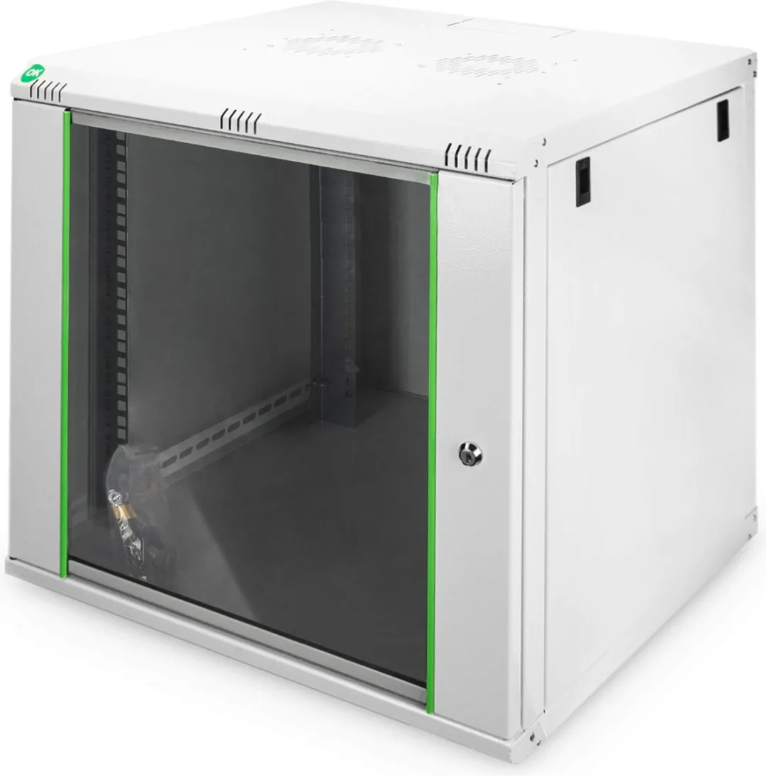 Digitus DN-19 12U-6/6-EC Wandkast 12 HE - 600x638x600mm Grijs-wit