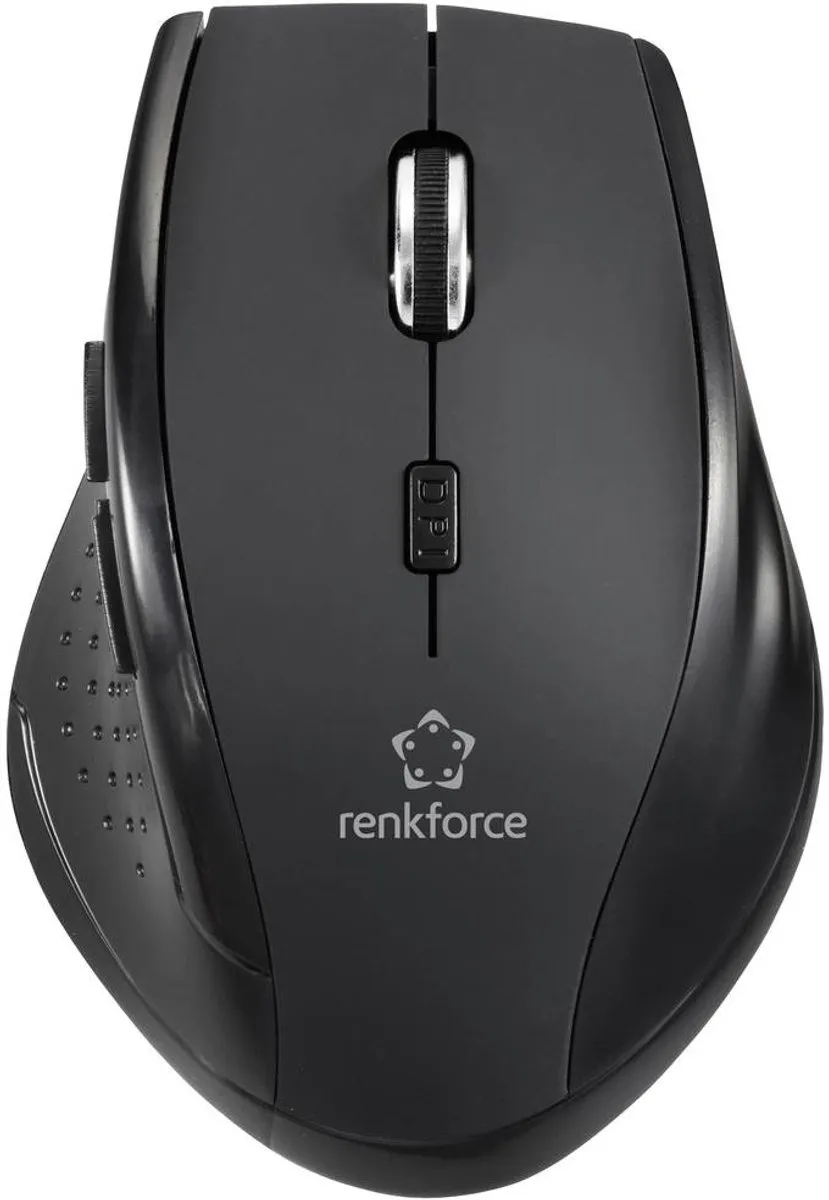 Renkforce RF-WM-210 Radiomuis - 6 Knoppen 1600dpi - Zwart