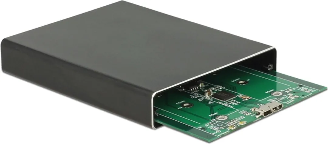 Delock DLCK-42588 Externe Behuizing 2x M.2 SSD - USB 3.1 - Zwart