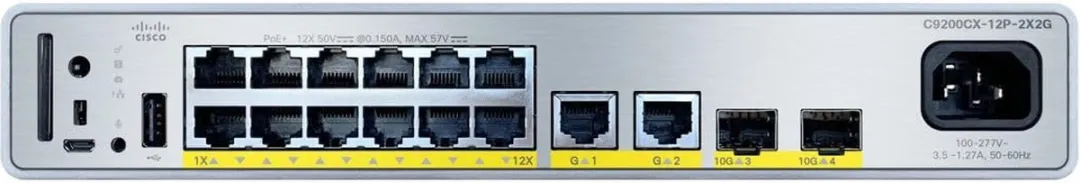 Cisco C9200CX-12P-2X2G-E netwerk-switch Managed Gigabit Ethernet (10/100/1000) Power over Ethernet (PoE)