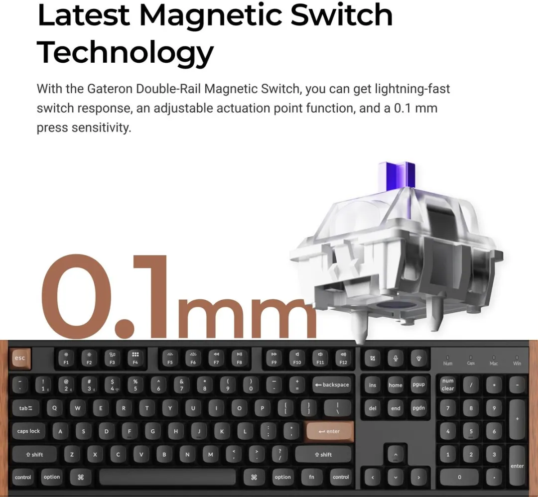 Keychron K10 HE K10H-J1 Toetsenbord - Nebula Switch - Zwart