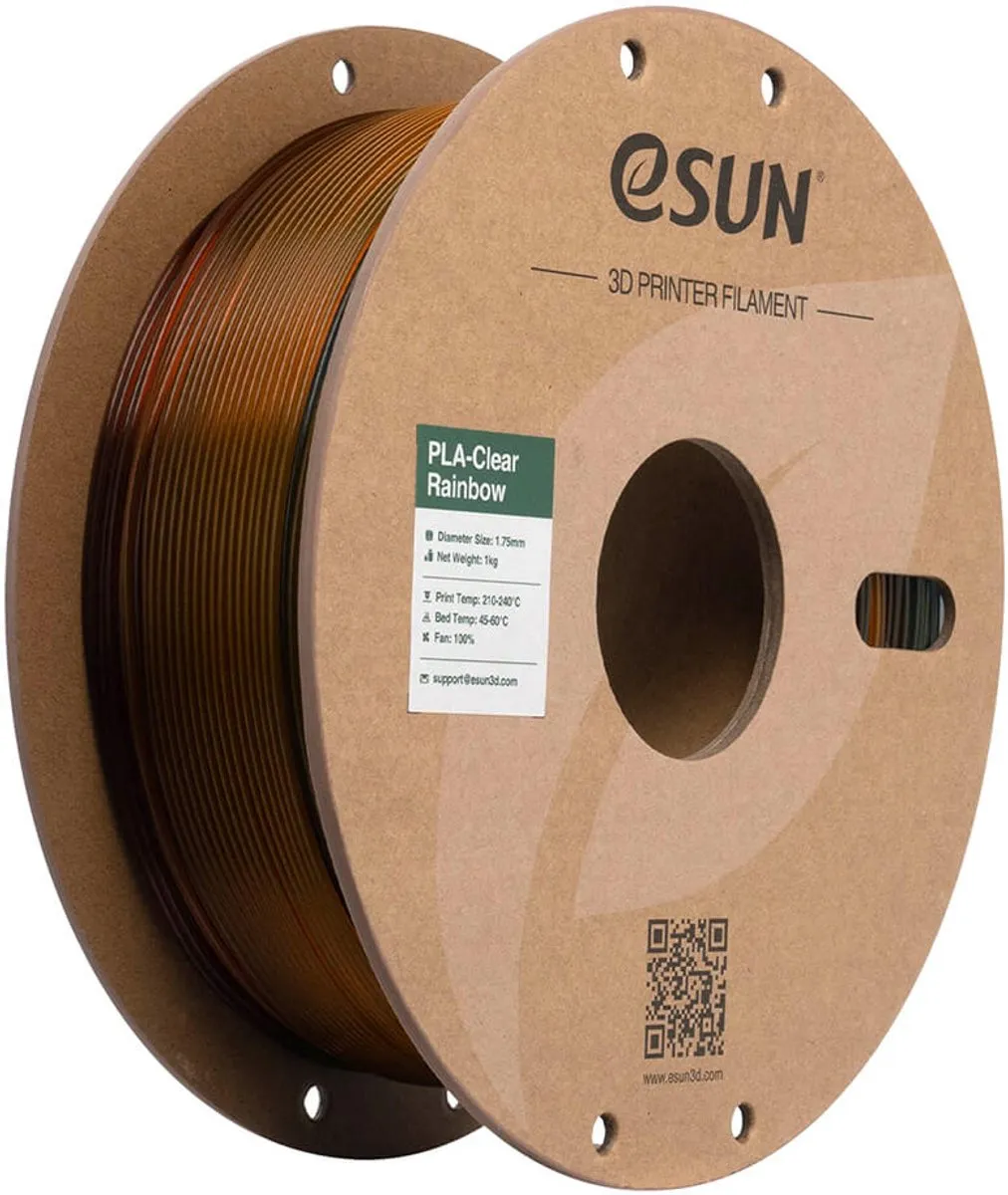 ESUN PLA-Clear Rainbow Doorschijnend oranje/grijs 3D Filament 1kg