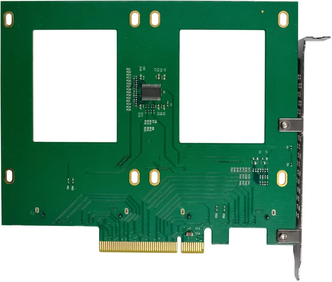 InLine® PCIe kaart naar 2x interne U.2 NVMe SFF-8639 - Bifurcatie, PCIe x8