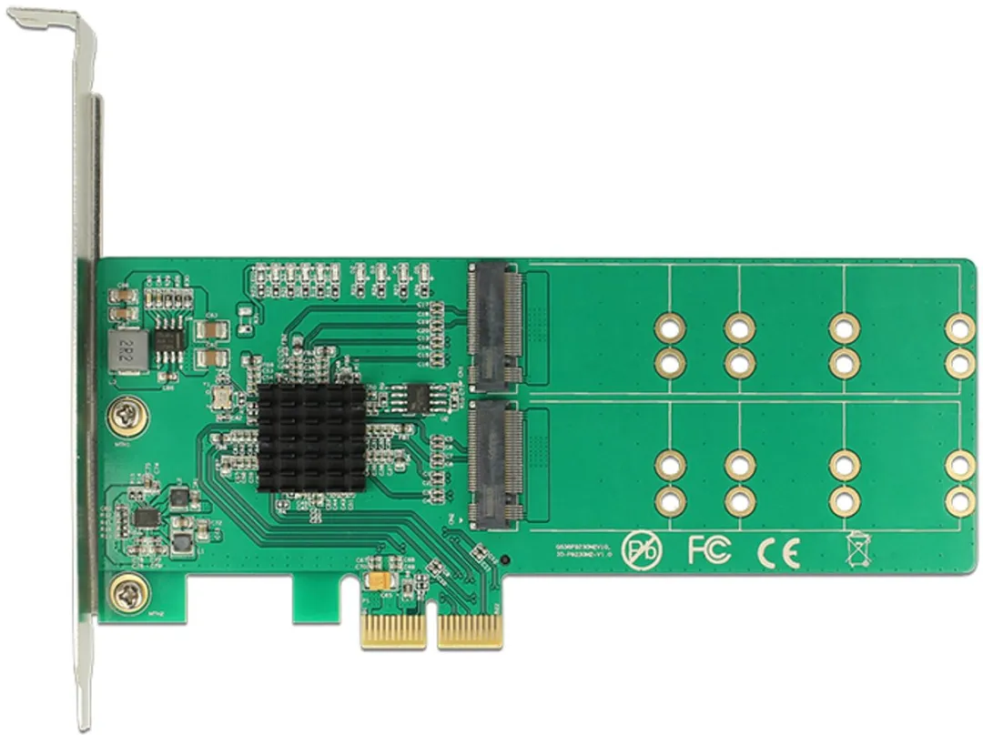 Delock 89588 PCIe Kaart 4x M.2 Key B - Low Profile