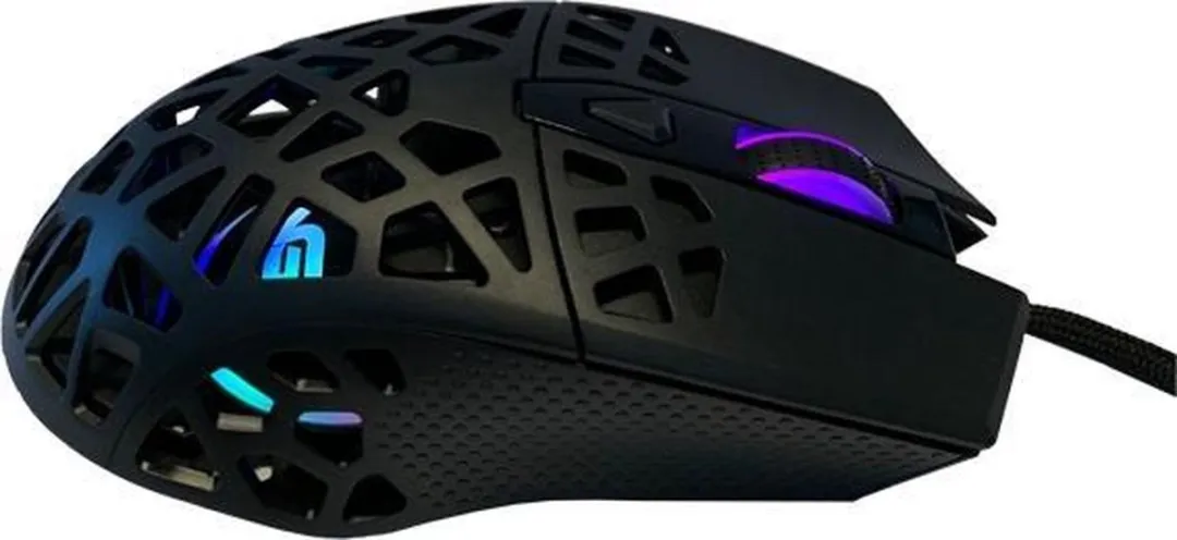 NÖRDIC Gaming Airmaster NG AIRMASTER Muismuis - Ambidextrous - 16000 DPI - Zwart