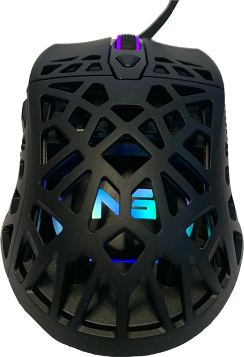 NÖRDIC Gaming Airmaster NG AIRMASTER Muismuis - Ambidextrous - 16000 DPI - Zwart - afbeelding 6 van 6