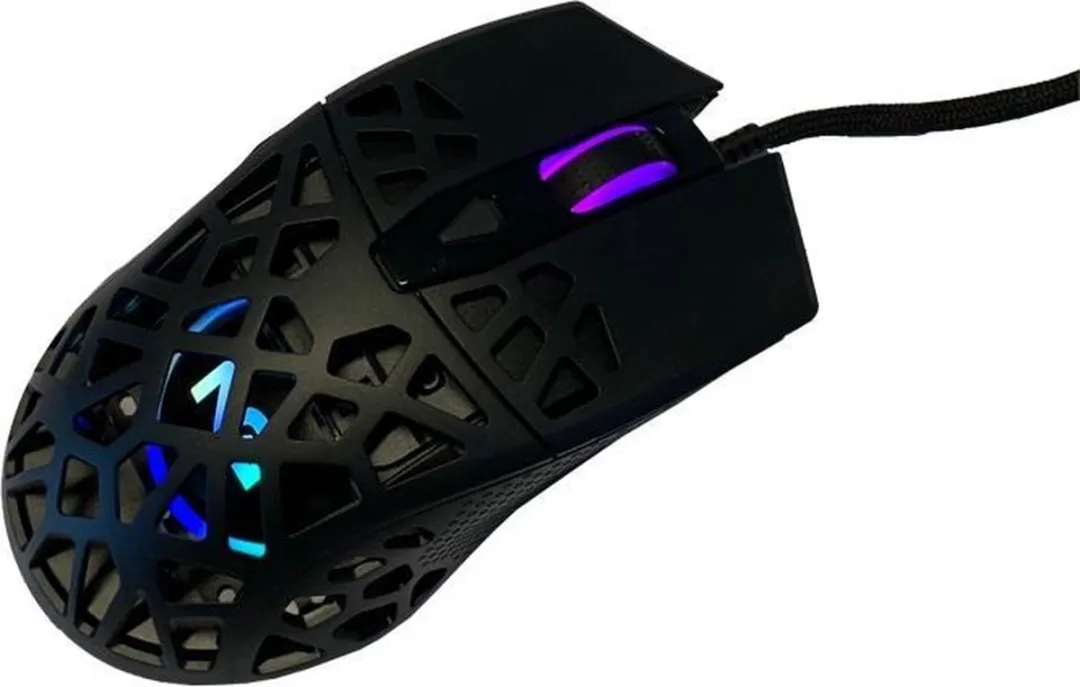 NÖRDIC Gaming Airmaster NG AIRMASTER Muismuis - Ambidextrous - 16000 DPI - Zwart