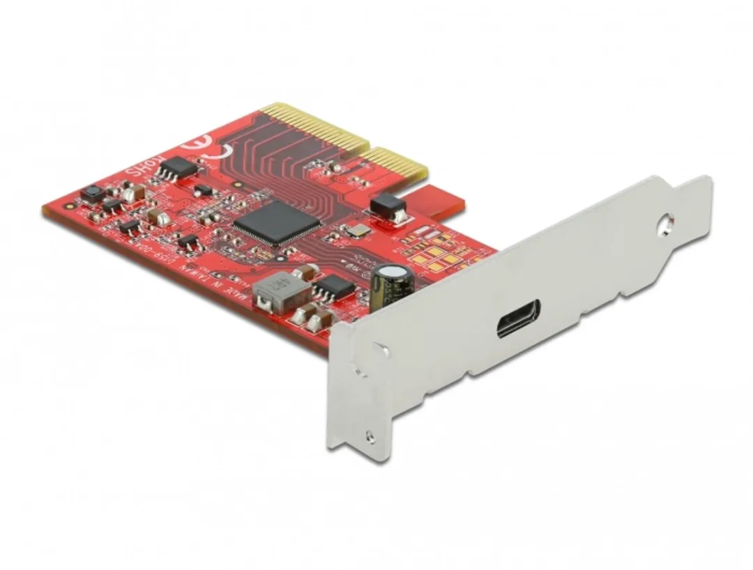 Delock PCIe x4 Kaart USB 3.2 Gen 2x2 20Gbps Type-C - Zwart