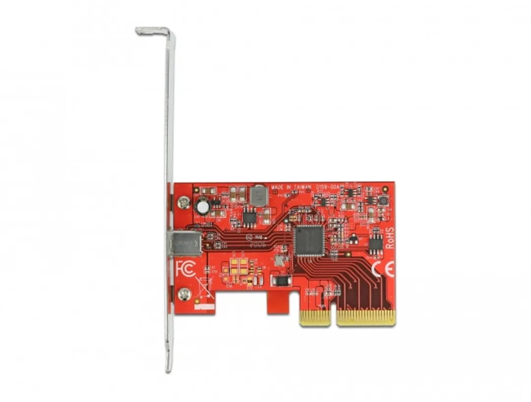 Delock PCIe x4 Kaart USB 3.2 Gen 2x2 20Gbps Type-C - Zwart