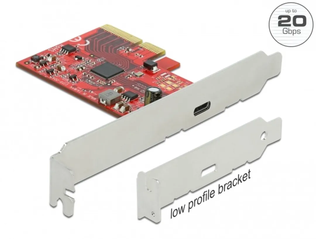 Delock PCIe x4 Kaart USB 3.2 Gen 2x2 20Gbps Type-C