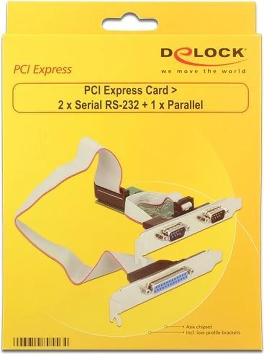 Delock 89556 PCI-Express Interfacekaart Parallel/Serie - 2x 9-pins & 1x 25-pins