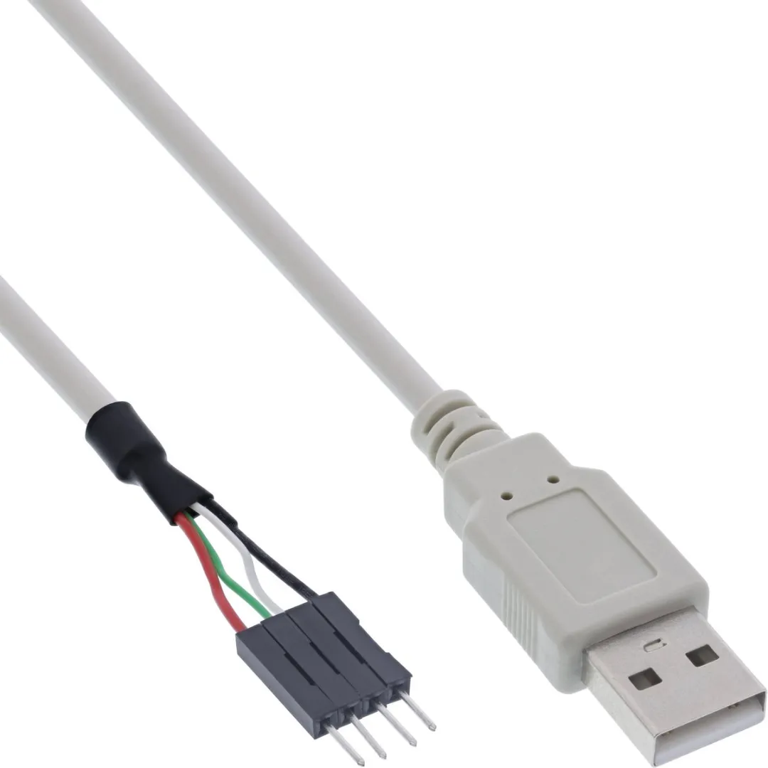 InLine Pin Header USB2.0 - USB-A Adapter 0,40m - Beige - afbeelding 2 van 4