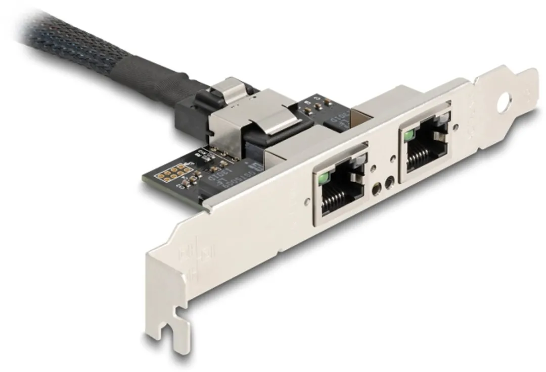 Delock Mini PCIe I/O 2x RJ45 Gigabit LAN - Zwart