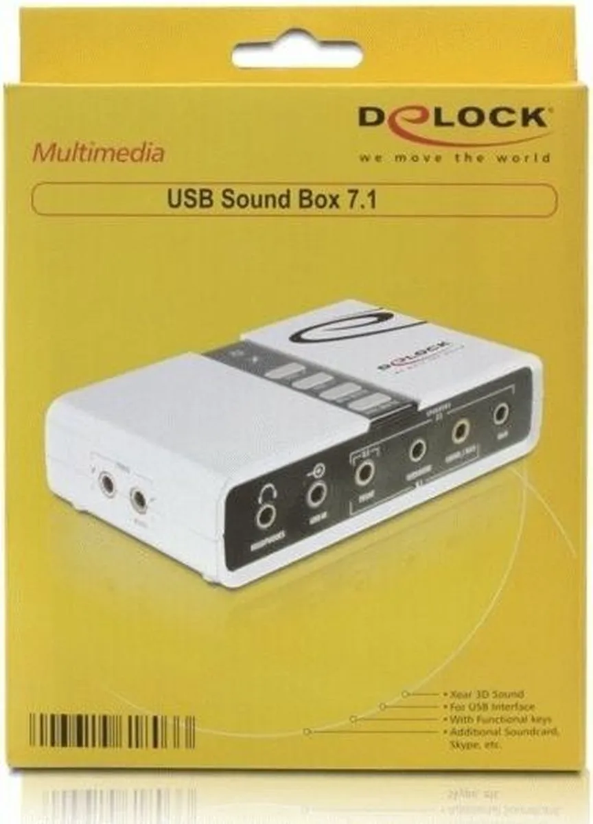Delock 61803 USB 2.0 Soundbox 7.1 Adapter