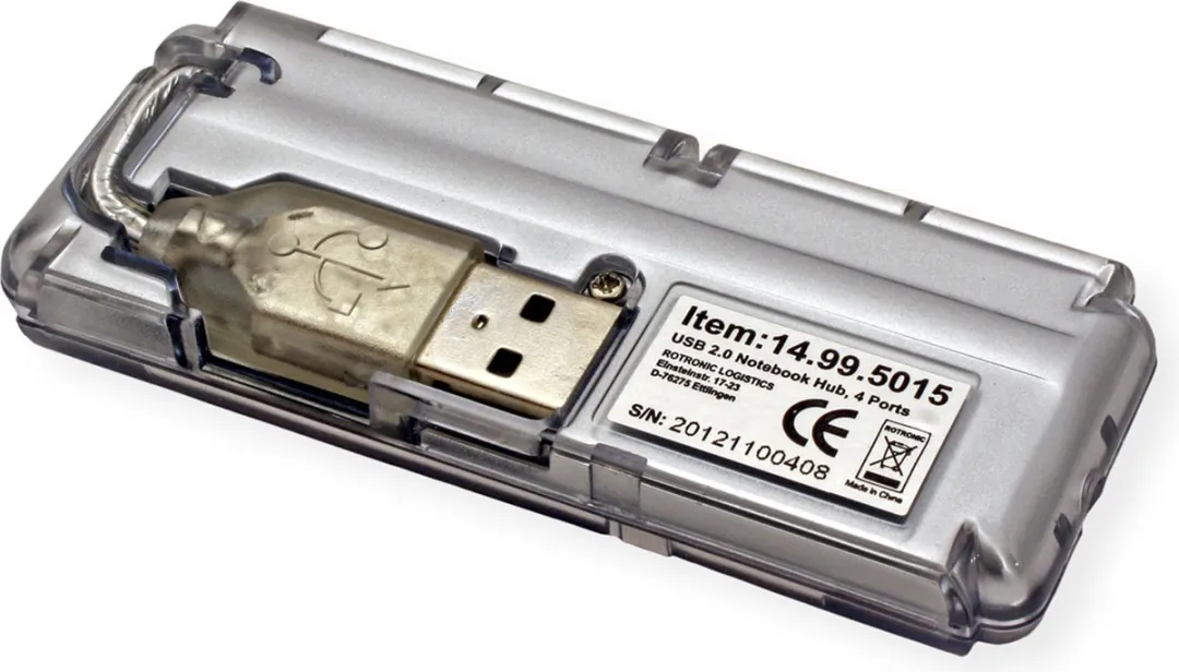 Value USB 2.0 Mini Hub 4 Poorten - Zilver