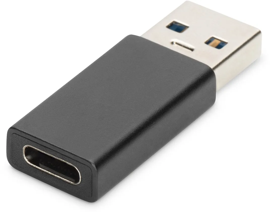Digitus AK-300524-000-S USB-C naar USB-A Adapter - Zwart