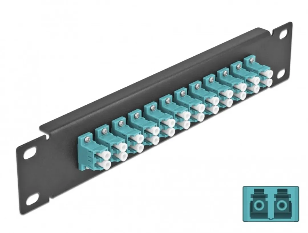Delock 66768 Fiber Optic Patch Panel 12 Port LC Duplex