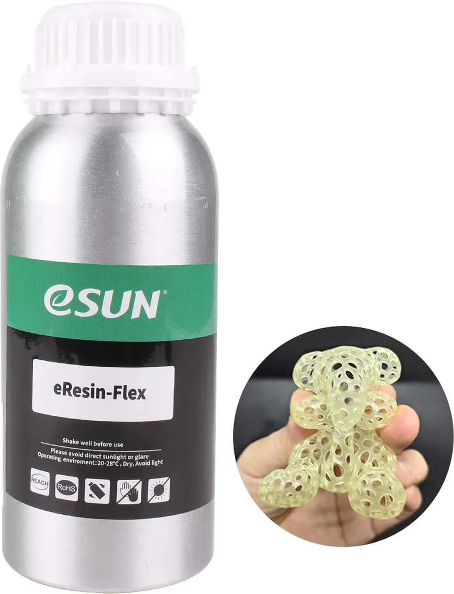 ESUN eResin Flex Transparant Geel 0.5kg