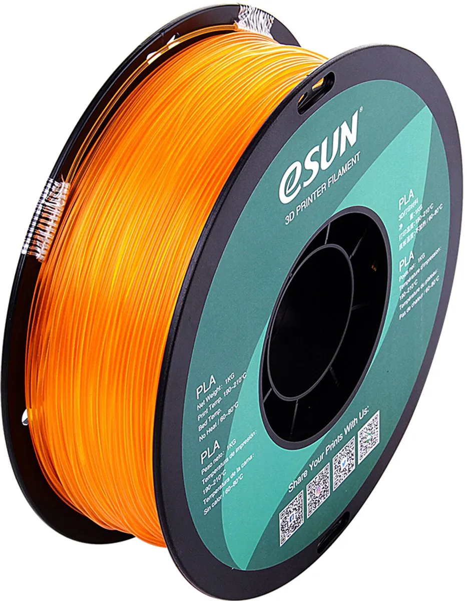 ESUN PLA Filament 1.75mm Transparant Oranje 1kg