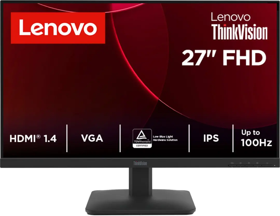 Lenovo ThinkVision S27-4e Monitor 64BEKAT1EU - Zwart - afbeelding 3 van 6
