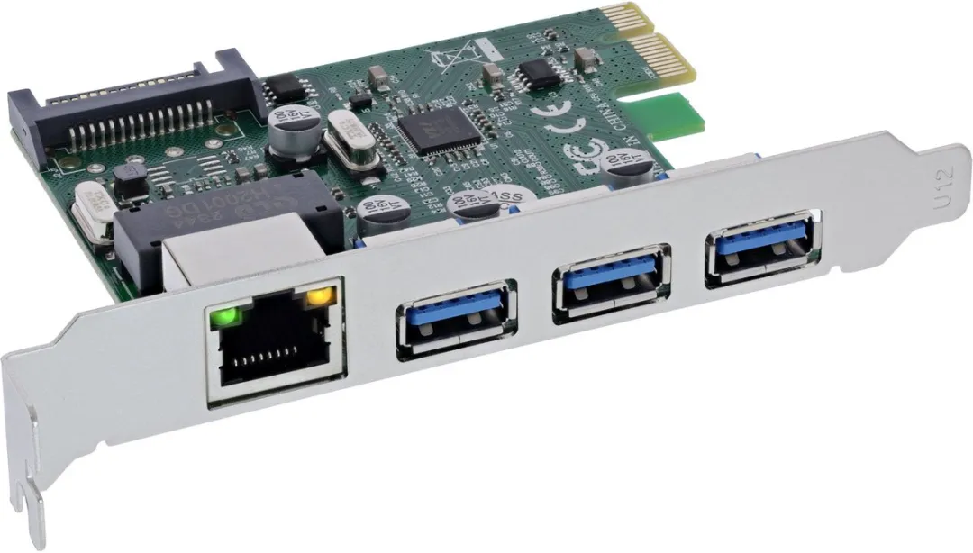 InLine Combo Kaart Gigabit Netwerk & USB 3.2 Gen.1 51125R