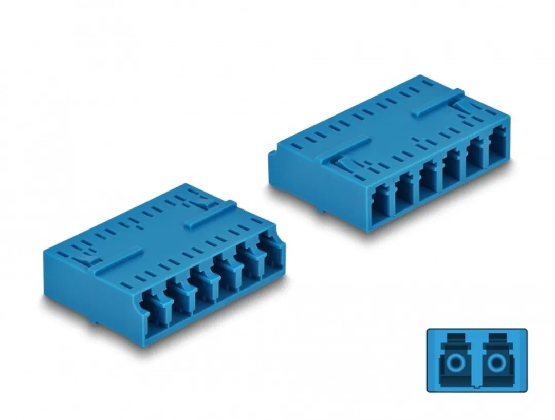Delock LC Hexaplex Koppler Blauw