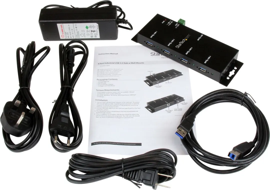 Startech ST4300USBM USB Hub 4 Poorten - Zwart