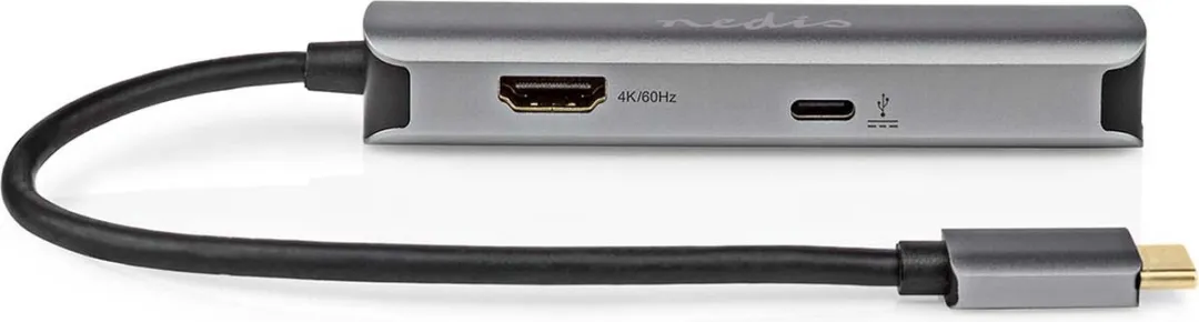 Nedis CCBW64220AT02 USB-C Hub 4-in-1 - 5Gbps - 0,2m - Antraciet