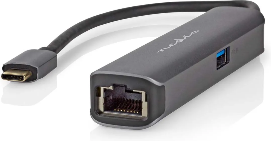 Nedis CCBW64220AT02 USB-C Hub 4-in-1 - 5Gbps - 0,2m - Antraciet