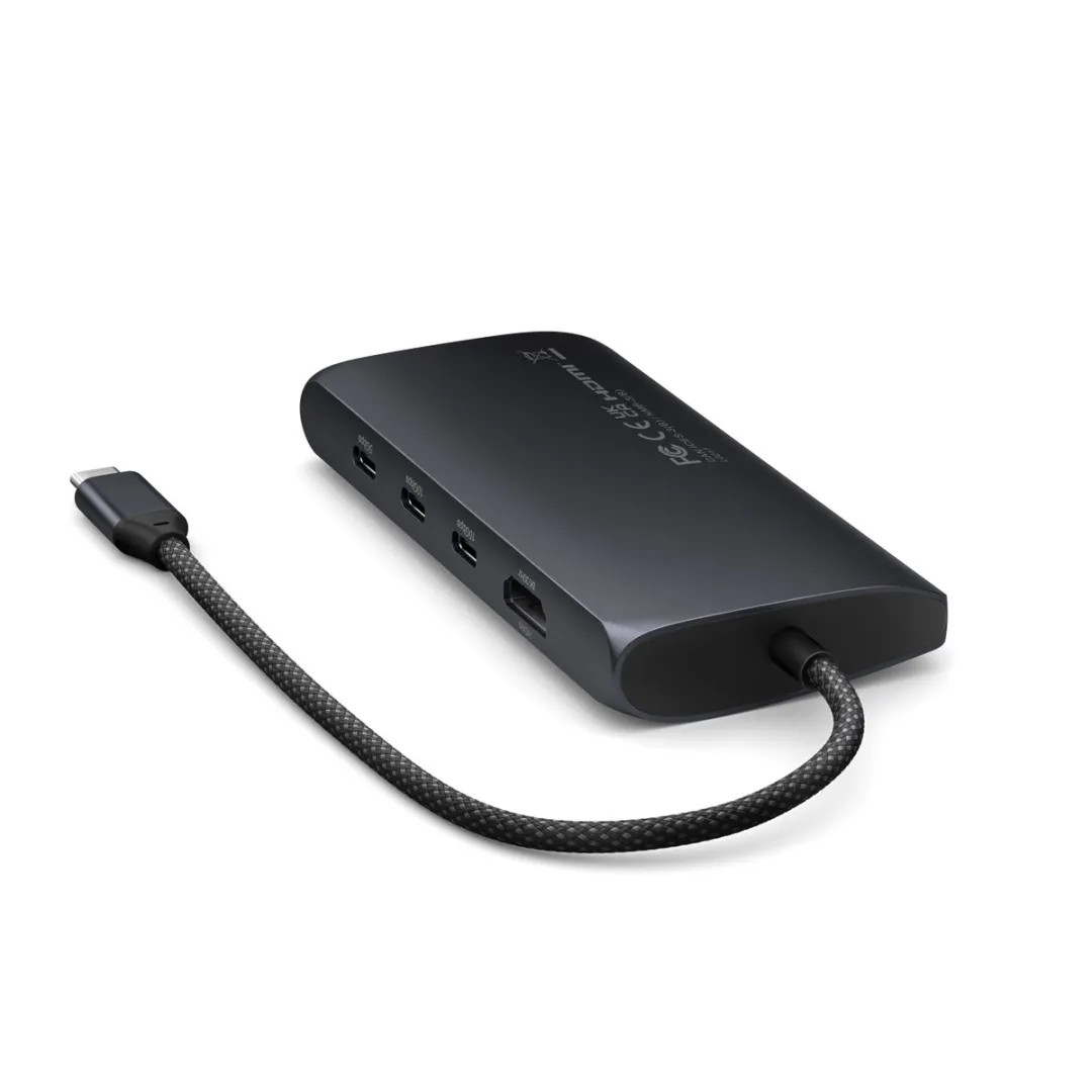 Satechi USB-C Multiport Adapter 8K ST-P8KED - Zwart - afbeelding 6 van 6