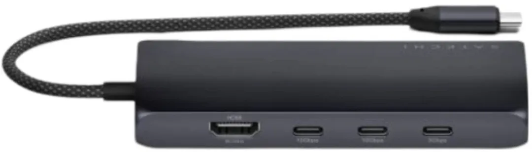 Satechi USB-C Multiport Adapter 8K with Ethernet V3 - Zwart