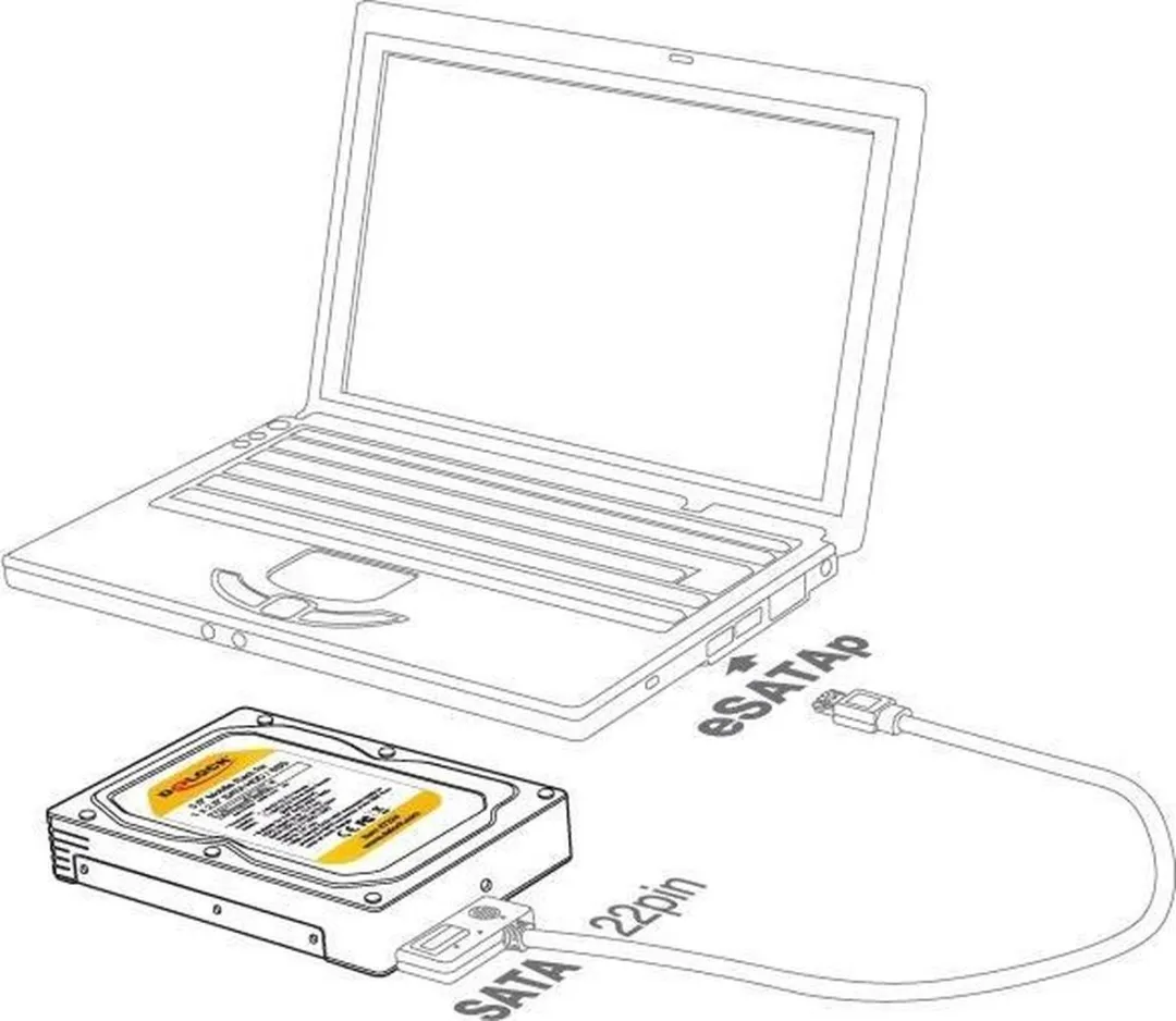 Delock 47224 Mobile Rack 2,5" SATA HDD/SSD - 3,5" - Zwart