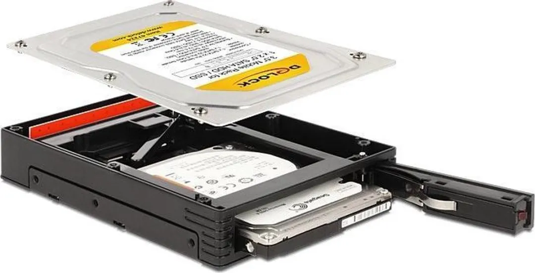Delock 47224 Mobile Rack 2,5" SATA HDD/SSD - 3,5" - Zwart