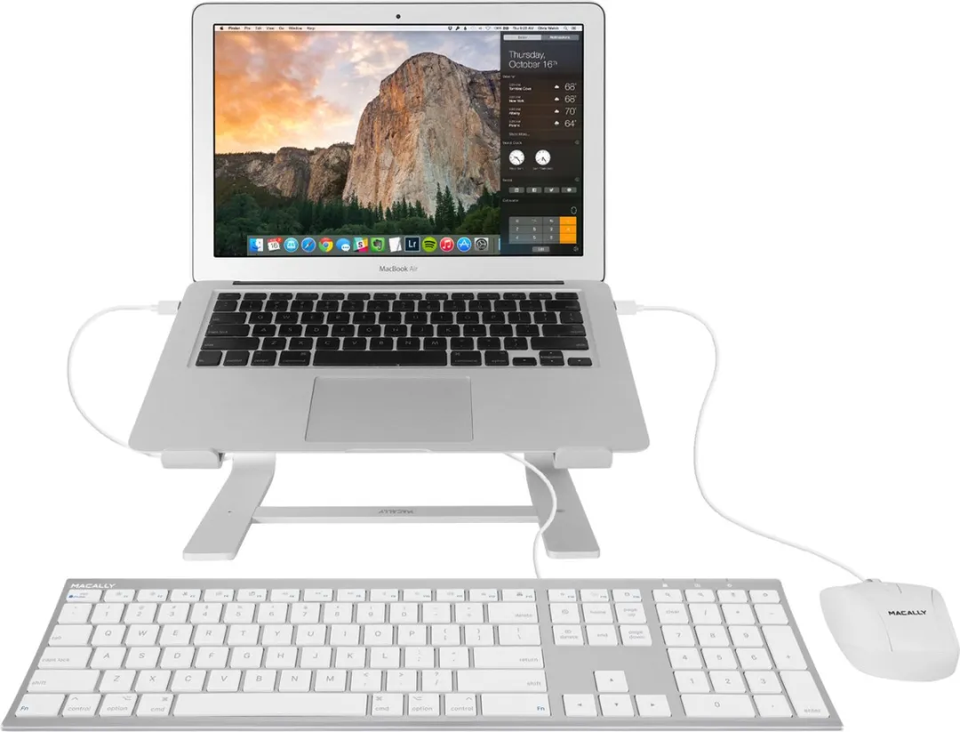 Macally ACEKEYA USB-A Toetsenbord - US QWERTY - Wit/Zilver