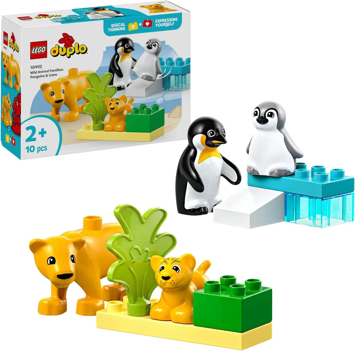 LEGO DUPLO Wilde Dieren 10442 - Pinguïns & Leeuwen - 10 Stuks