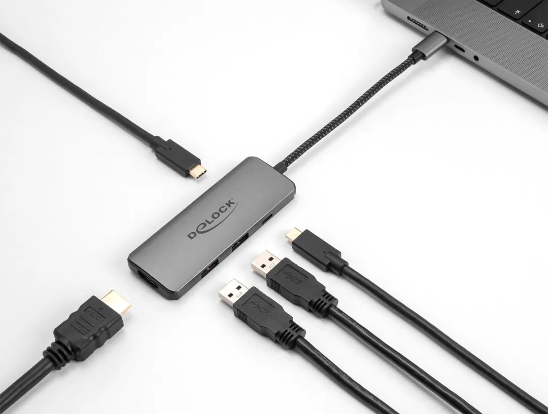 Delock 87804 Poortreplicator USB 3.2 Gen 1 - Grijs