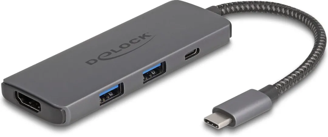 Delock 87804 Poortreplicator USB 3.2 Gen 1 - Grijs