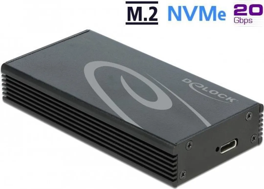 Delock 42000 Externe Behuizing M.2 NVMe USB-C - 20 Gbps - Zwart