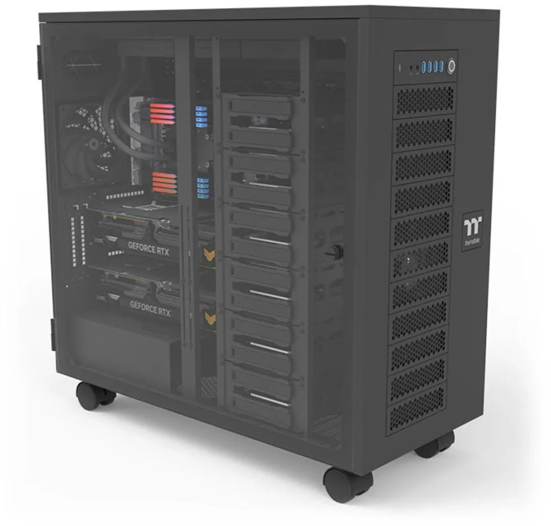 Thermaltake AX700 TG Tower - 12x 3.5" - Zwart - afbeelding 6 van 6