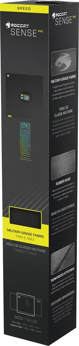 Roccat Sense Pro SQ Vierkant - Gaming muismat - Zwart