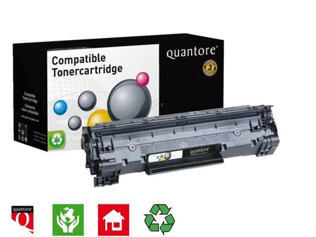 Quantore HP CE285X 85X Tonercartridge - 3200 pagina's - Zwart