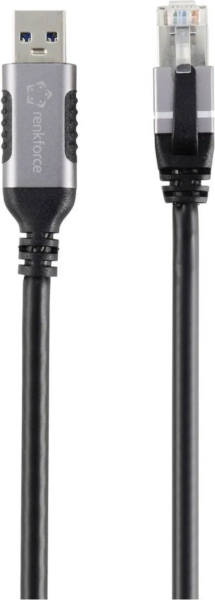 Renkforce RF-6055788 USB 3.0 Netwerkadapterkabel 3m - Zwart