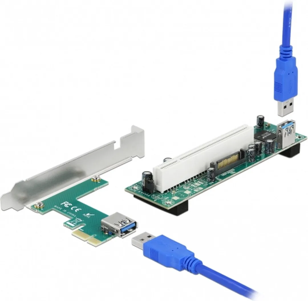Delock PCIe Riserkaart x1 naar PCI 32-bit