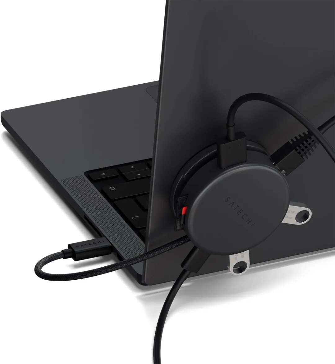 Satechi OntheGo 7-in-1 ST-POTG7C Adapter - 80W USB-C - 4K HDMI - Zwart