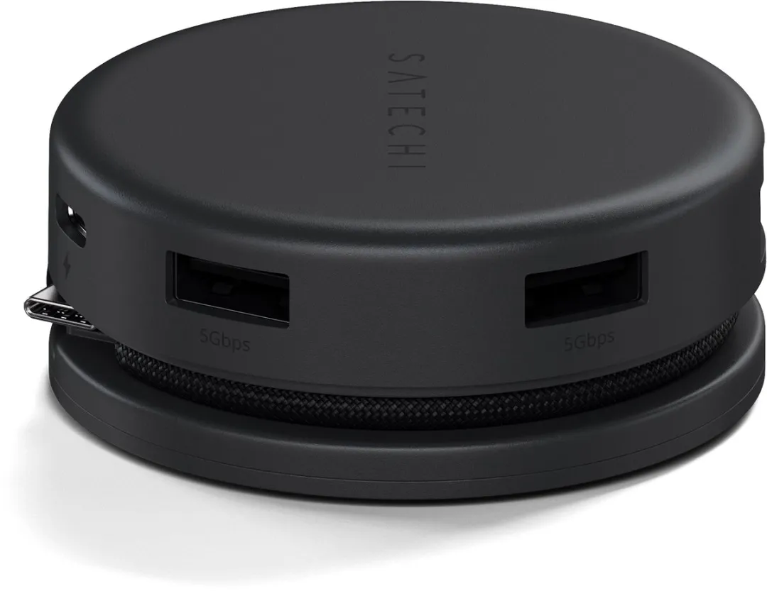 Satechi OntheGo 7-in-1 ST-POTG7C Adapter - 80W USB-C - 4K HDMI - Zwart