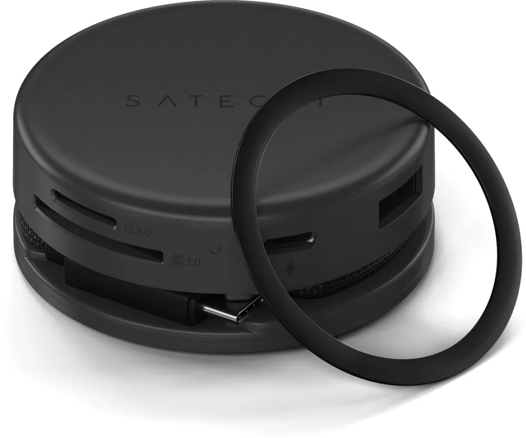 Satechi OntheGo 7-in-1 ST-POTG7C Adapter - 80W USB-C - 4K HDMI - Zwart