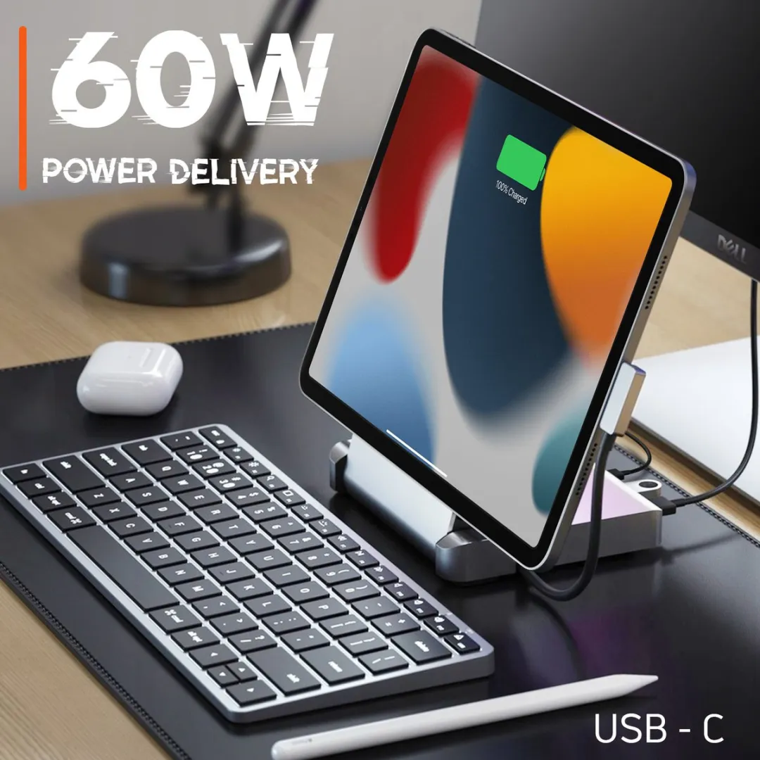 Satechi ST-TCSHIPM Aluminum Stand Hub iPad Pro - Grijs