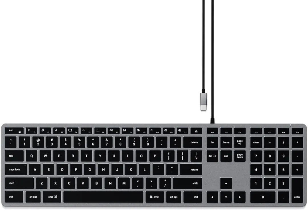 Satechi Slim W3 ST-UCSW3M USB-C Toetsenbord - Grijs
