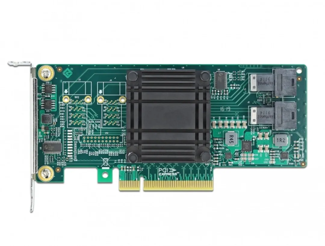 Delock PCIe x8 Kaart 2x NVMe SFF-8643 - Low Profile