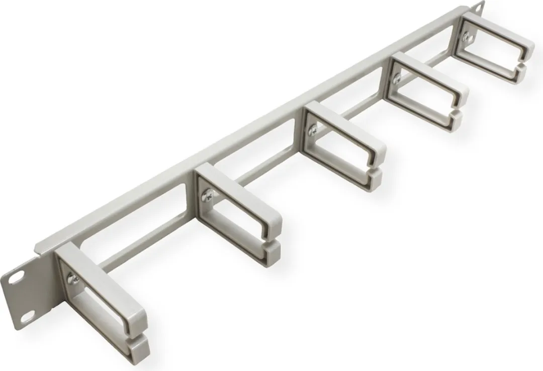 Value 19" Frontpaneel - 5 Kabelogen Grijs - afbeelding 4 van 5